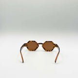 Round Hexagon Sunglasses in Tortoise/Brown