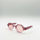 Round Hexagon Sunglasses in Pink