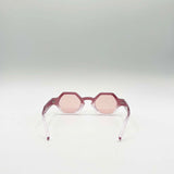 Round Hexagon Sunglasses in Pink