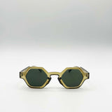 Round Hexagon Sunglasses in Sage Green