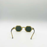 Round Hexagon Sunglasses in Sage Green