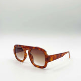 Retro Navigator Sunglasses in Burnt Rust