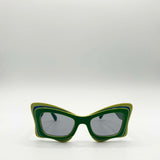 Bold Butterfly Cat-Eye Sunglasses Green Lime