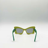 Bold Butterfly Cat-Eye Sunglasses Green Lime