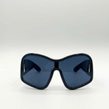 Square Oversized Mask Sunglasses in Black