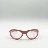 Wrap Around Racer Bow Sunglasses in Pink