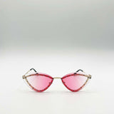 Diamante Cat-Eye Sunglasses in Pink