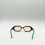 Oval Geomentric Sunglasses in Black Orange - svnx