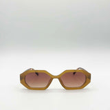 Oval Geomentric Sunglasses in Tortoise Brown