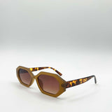 Oval Geomentric Sunglasses in Tortoise Brown