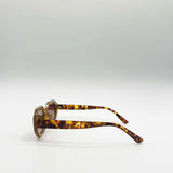 Oval Geomentric Sunglasses in Tortoise Brown