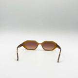 Oval Geomentric Sunglasses in Tortoise Brown