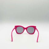 Oversized Round Cat-Eye Sunglasses in Blue Pink