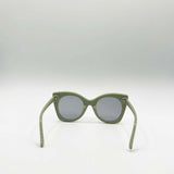 Oversized Round Cat-Eye Sunglasses in Green