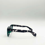 Square Sunglasses in Green Black