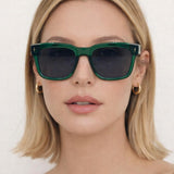 Square Sunglasses in Green Black - svnx