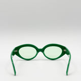 Retro Small Oval Sunglasses Green