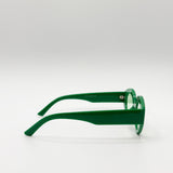 Retro Small Oval Sunglasses Green