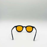 Bold Rounded Sunglasses in Black Orange