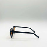 Bold Rounded Sunglasses in Black Orange