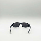 Thin Racer Sunglasses in Black Silver