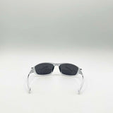 Thin Racer Sunglasses in White Black