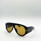 Oversized Rounded Sunglasses Black Brown