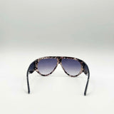 Oversized Rounded Sunglasses Brown Black