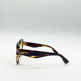 Bold Square Sunglasses in Leopard Yellow