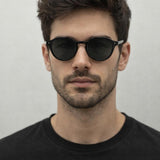 Classic Preppy Sunglasses With Key Hole Nosebridge - svnx