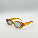 Rectangular Sunglasses in Orange Tortoiseshell