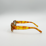Rectangular Sunglasses in Orange Tortoiseshell
