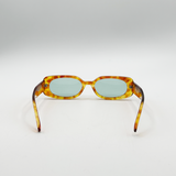 Rectangular Sunglasses in Orange Tortoiseshell