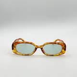 Rectangular Sunglasses in Orange Tortoiseshell
