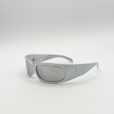 Silver Racer Wrap Sunglasses
