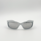 Silver Racer Wrap Sunglasses