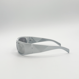 Silver Racer Wrap Sunglasses