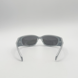 Silver Racer Wrap Sunglasses