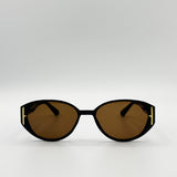 Round Cat Eye Detail Sunglasses In Black - svnx