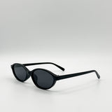 Oval Sunglasses In Black - svnx