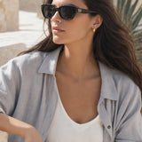Classic Square Cat Eye Sunglasses In Black