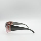 Racer Diamante Sunglasses In Pink - svnx