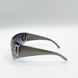 Racer Diamante Sunglasses In Silver