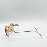 Cat Eye Metal Side Detail Sunglasses In Champagne - svnx