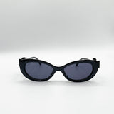Bow Side Detail Sunglasses In Black - Removeable Bow