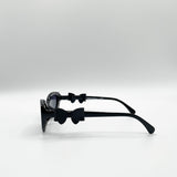 Bow Side Detail Sunglasses In Black - Removeable Bow