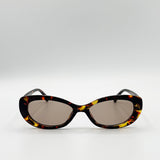 Bow Side Detail Sunglasses In Tortoiseshell - Removeable Bow - svnx