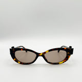 Bow Side Detail Sunglasses In Tortoiseshell - Removeable Bow - svnx