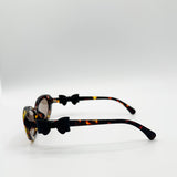 Bow Side Detail Sunglasses In Tortoiseshell - Removeable Bow - svnx
