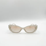 Bow Side Detail Sunglasses In Nude - Removeable Bow